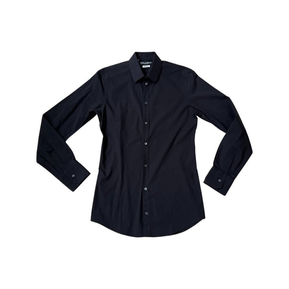 Dolce & Gabbana Gold black mens dress shirt size 37